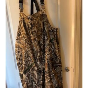 Heybo Realtree MAX-5 Camo Insulated Hunting Bibs Mens XXL Waterfowl Overalls